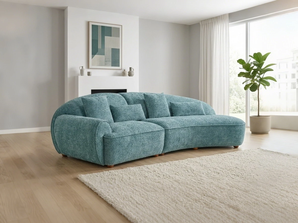 Annora, QS1038, static sofa, in fabric/Bouclé, B2B wholesale furniture