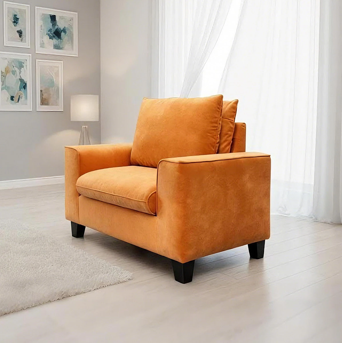 Abernathy, QS3157, static sofa, in fabric/velvet, B2B wholesale furniture