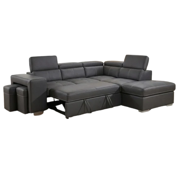 Avi, QS4081, sofa bed, in leatherair, B2B wholesale furniture