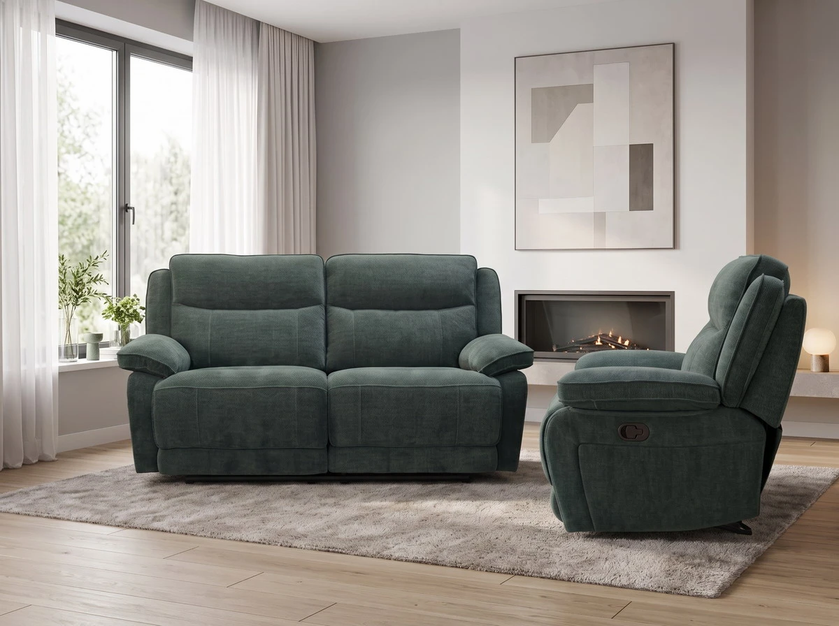 Angle · QS5045. Angle, QS5045, recliner sofa, in fabric/chenille, B2B wholesale furniture — view 1