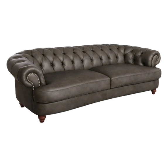 Alphonso, QS7089, static sofa, in leather/cow, B2B wholesale furniture