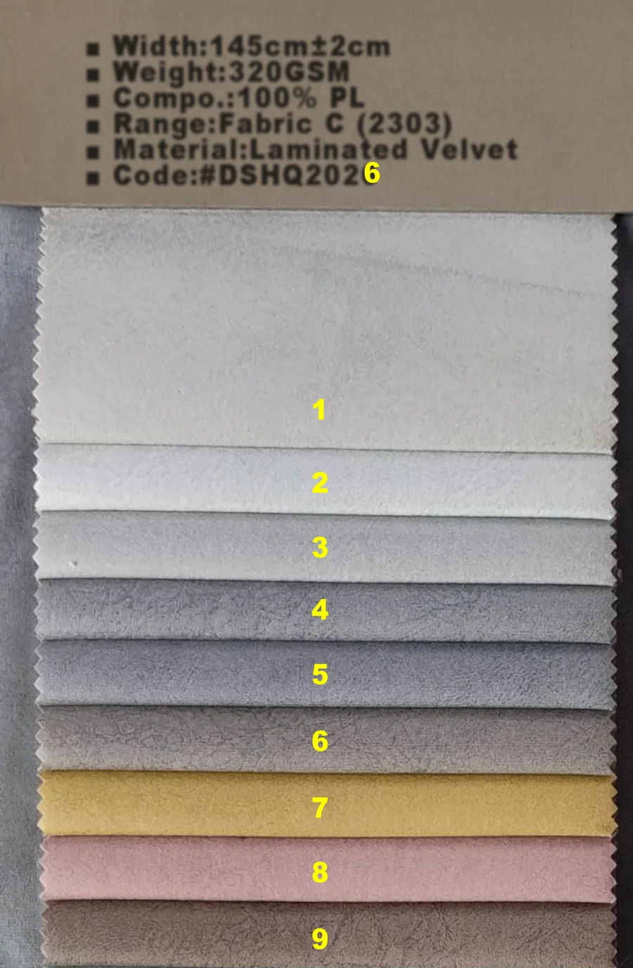 DSHQ2026 Laminated Velvet
